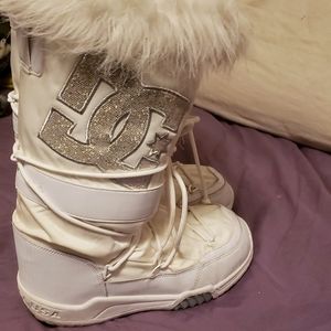 White DC snowboarding boots 7.5